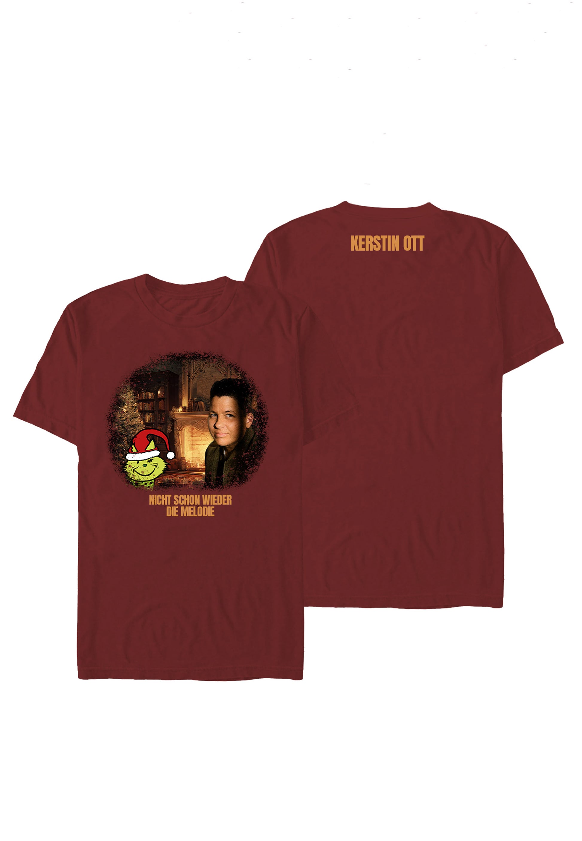 Kerstin Ott - Kerstin & Grinch Waltraut burgunderrot - T-Shirt | Men-Image