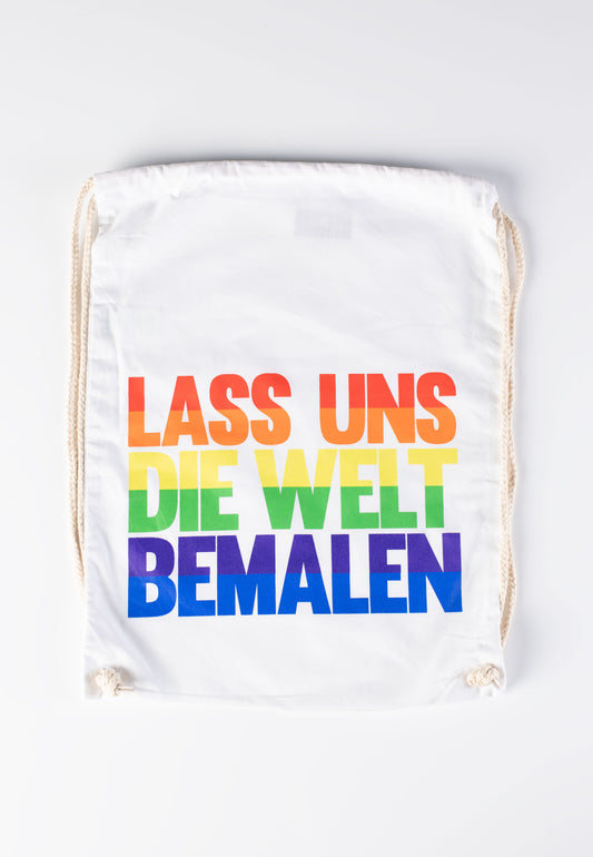 Kerstin Ott - Lass Uns Die Welt Bemalen Weiß - Turnbeutel | Neutral-Image
